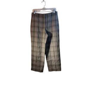Theory black and white plaid pants, in a size 8.